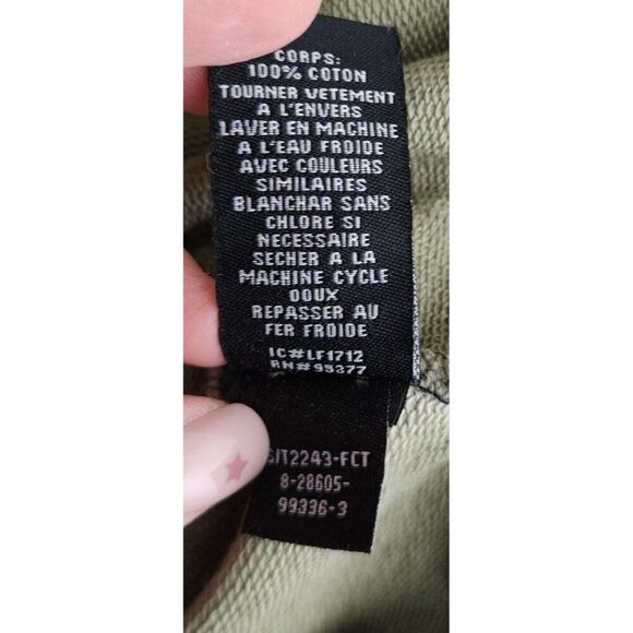 Sanctuary Pullover Distressed Vneck Hoodie Sweatshirt Womens Size XS Green - Picture 9 of 9